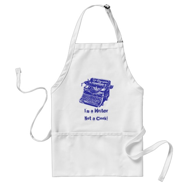 Tablier Typographie bleue Vintage (Devant)