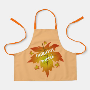Tablier Typographie de l'humeur d'automne feuille d'érable