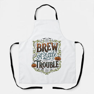 Tablier Typographie de sorcière d'Halloween Brasse Un Peu