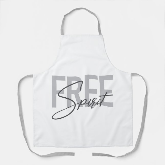 Tablier Typographie moderne, simple, cool de Free Spirit (Recto)