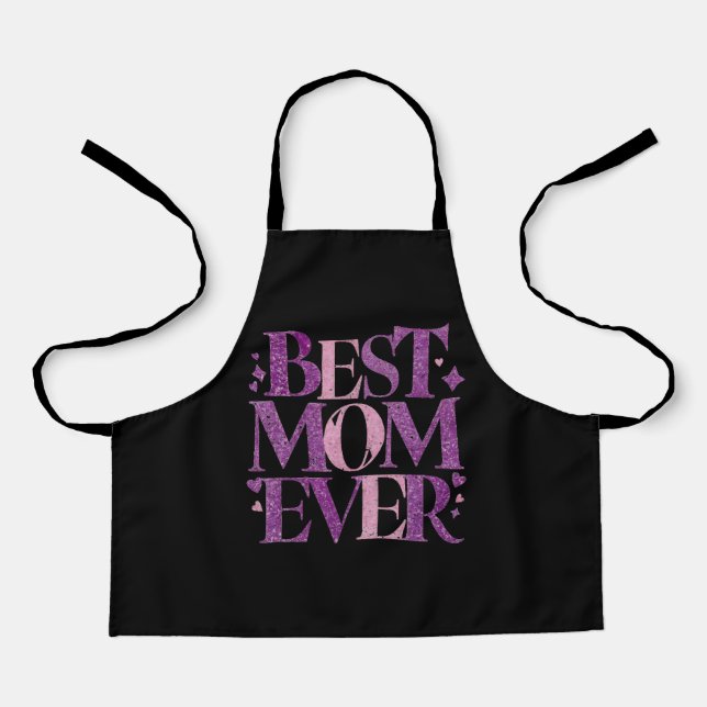 Tablier Typographie Tendance Meilleure Maman Ever (Recto)