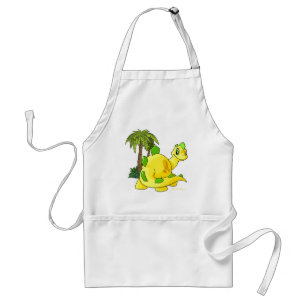 Tablier Tyrannian Chomby jaune regardant fixement