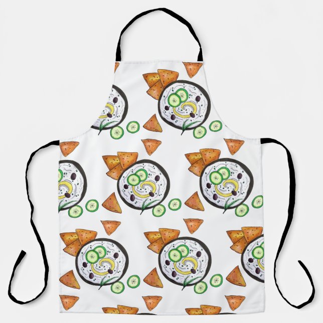 Tablier Tzatziki Grec Meze Dip Nourriture Méditerranéenne  (Recto)