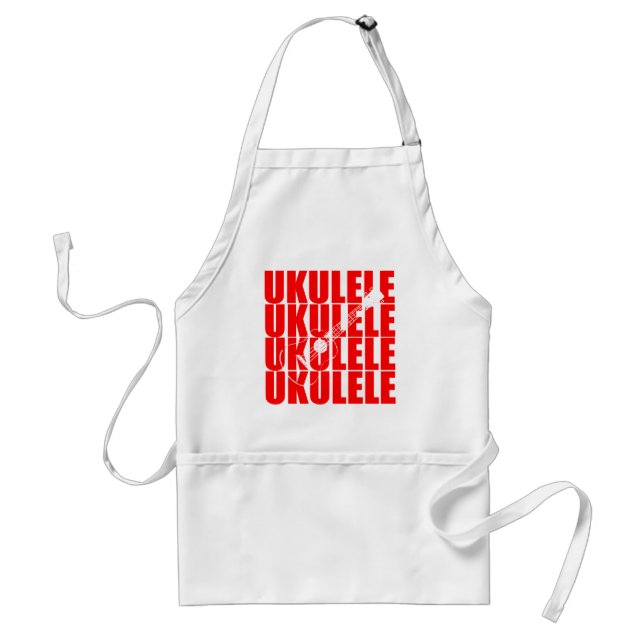 TABLIER UKULÉLÉ ROUGE (Devant)