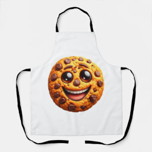 Tablier Un biscuit souriant.