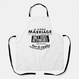 Tablier Un bon mariage est comme une casserole