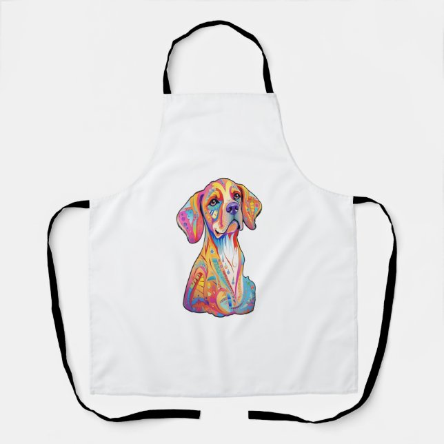 Tablier Un chien aquarelle (Recto)