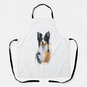 Tablier Un chien mignon Bordure Collie [RB#10009]