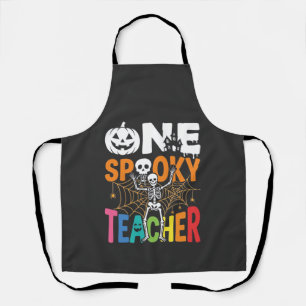 Tablier Un design Halloween d'un professeur effrayant_1
