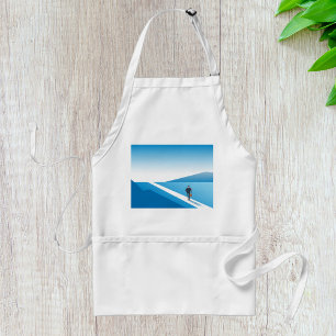 Tablier Un Homme D'Affaires À La Recherche D'Un Chemin D'A