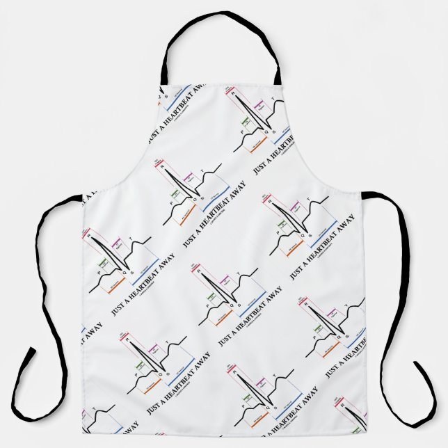 Tablier Un Humour EKG Electrocardiogramme À Un Rythme De C (Recto)