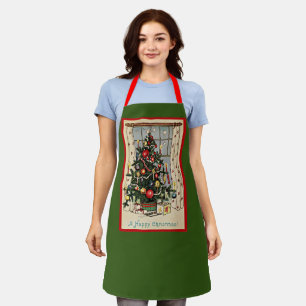 Tablier Un joyeux Noël, un design vintage,