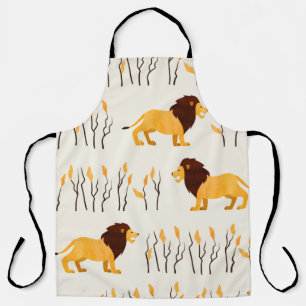 Tablier Un motif africain sans couture avec un lion mignon