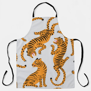 Tablier Un motif de tigre sans couture, thème de la faune.