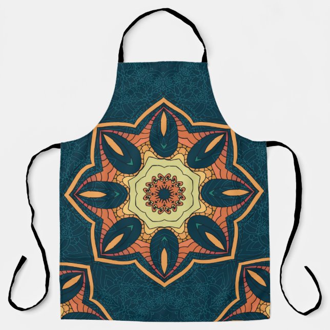 Tablier Un motif sans couture ethnique avec mandala. illus (Recto)