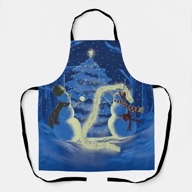 Tablier Un Noël de bonhomme de neige (Recto)