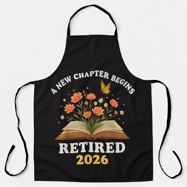 Tablier Un nouveau chapitre commence Retraité 2026 (Recto)