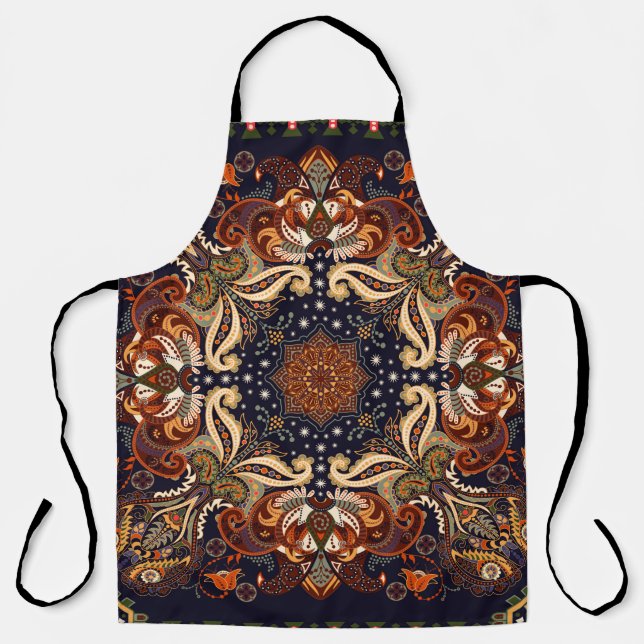 Tablier Un ornement sans couture indien. Patch symétrique  (Recto)