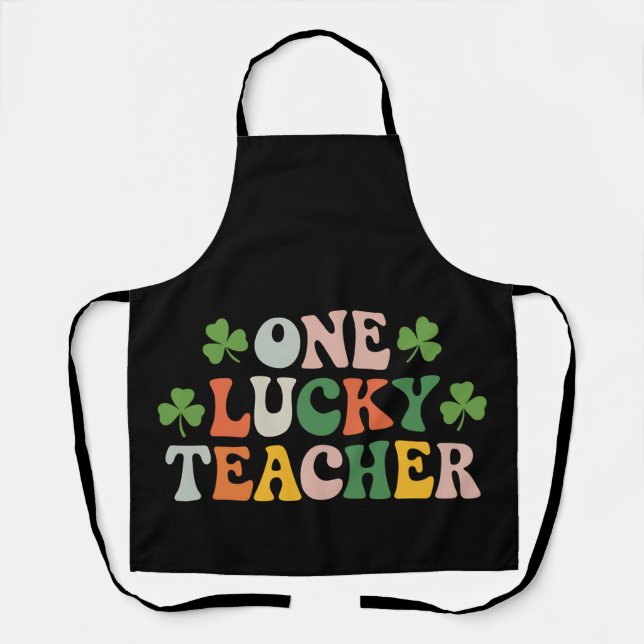 Tablier Un professeur chanceux enseignant la Saint-Patrick (Recto)