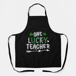 Tablier Un professeur chanceux Green Clover Jour de la Sai