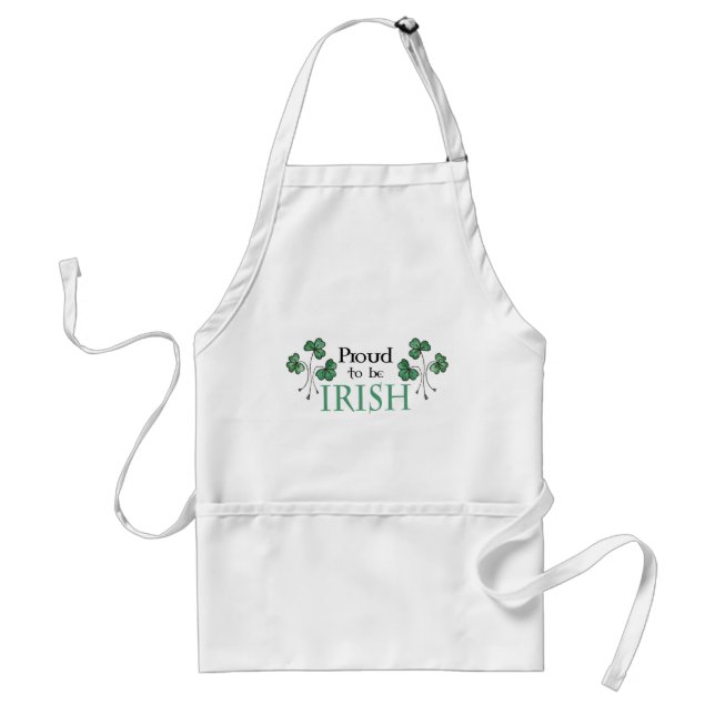 Tablier Un Shamrock vert fier d'être irlandais robuste (Devant)