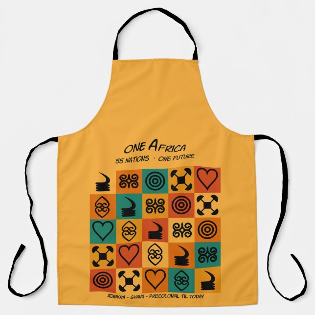 Tablier Une Afrique – Adinkra – Ghana -  (Recto)
