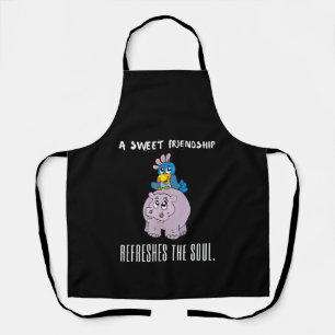 Tablier Une Amitié Douce Rafraîchit L'Âme Violet Hippo