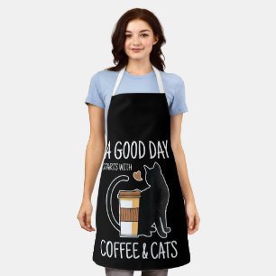 Tablier Une bonne journée commence avec du café et des cha