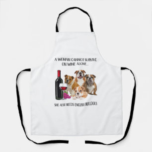 Tablier Une Femme Ne Peut Survivre Sur Le Vin Seul Le Vin