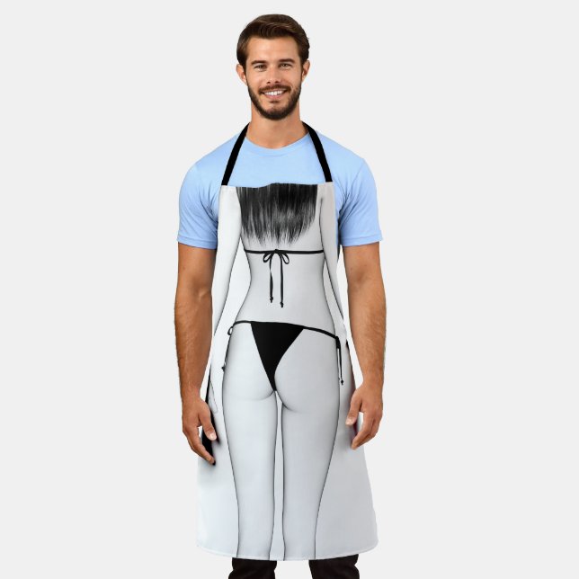 Tablier Une fille à clé élevée en bikini (Porté)