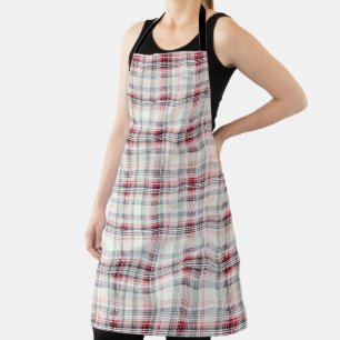 Tablier Une série de dessins floraux tartan de Noël #24