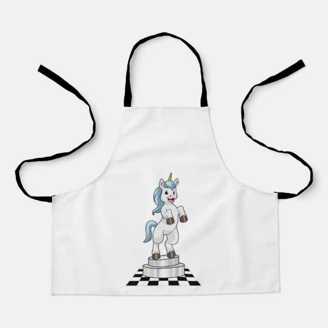 Tablier Unicorn at Chess (Recto)