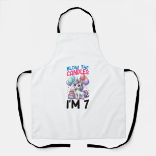Tablier Unicorn Enfants 7e fête d'anniversaire garçon 7 an