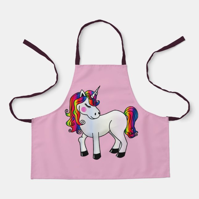 TABLIER UNICORN GIRLS PINK APRON (Recto)