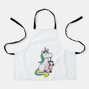 Tablier Unicorne avec thé bulle