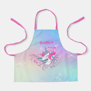 Tablier Unicorne colorée personnalisée Cute Apron