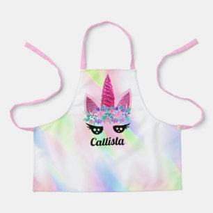 Tablier Unicorne rose magique Nom de la Parties scintillan