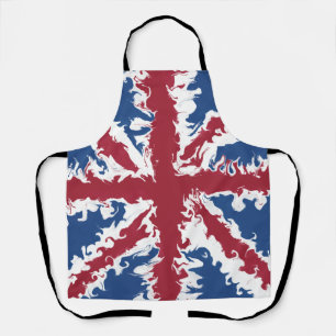 Tablier Union Jack Art, UK Drapeau Motif liquide