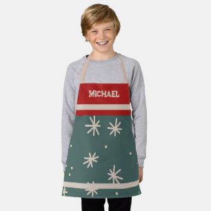 Tablier Unisex Kids Snowflake Tout-En-Plan