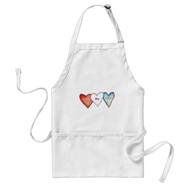 Tablier United We Stand USA Pride Hearts Apron (Devant)