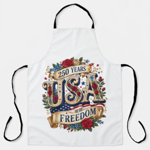 Tablier usa 250 ans de liberté florale americana