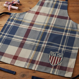 Tablier USA 250 Motif de Bouclier à Carreaux Américain ID1
