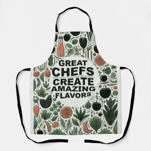 Tablier Ustensiles de cuisine du chef botanique Typographi