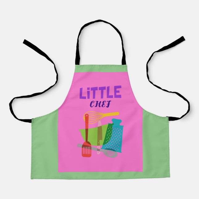 Tablier Ustensiles de cuisine Little Chef sur Apron (Recto)