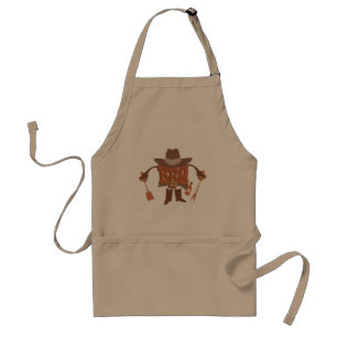 Tablier ustensiles mignons de BBQ de brun