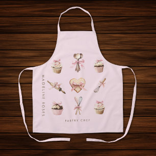 Tablier Ustensiles roses & Cupcake Baker Apron