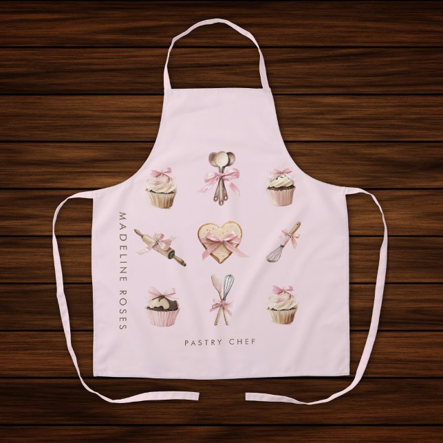 Tablier Ustensiles roses & Cupcake Baker Apron (Créateur téléchargé)