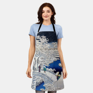 Tablier Utagawa Hiroshige - Pont des tambours à Meguro