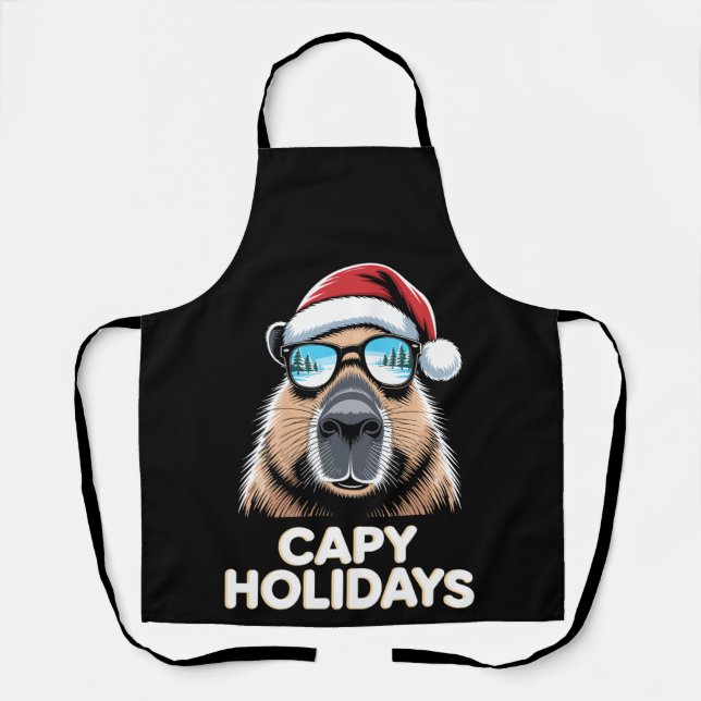 Tablier Vacances Capy Noël Capybara Lunettes de soleil Pèr (Recto)