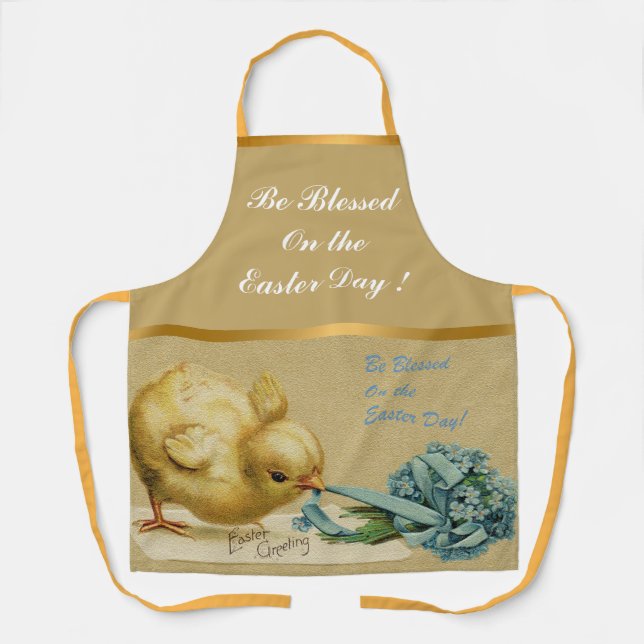 Tablier Vacances de Pâques de poulet vintage (Recto)